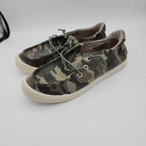Soda Childrens Camouflage Canvas Slip on Shoes Size 3.5M
